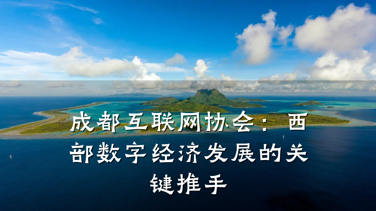 成都互联网协会：西部数字经济发展的关键推手
