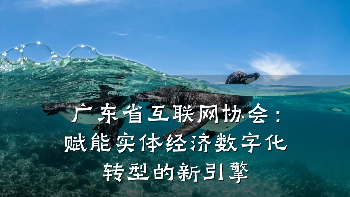 广东省互联网协会:赋能实体经济数字化转型的新引擎