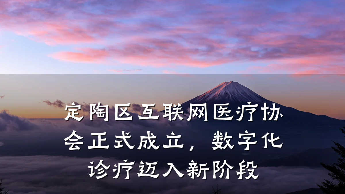 定陶区互联网医疗协会正式成立,数字化诊疗迈入新阶段
