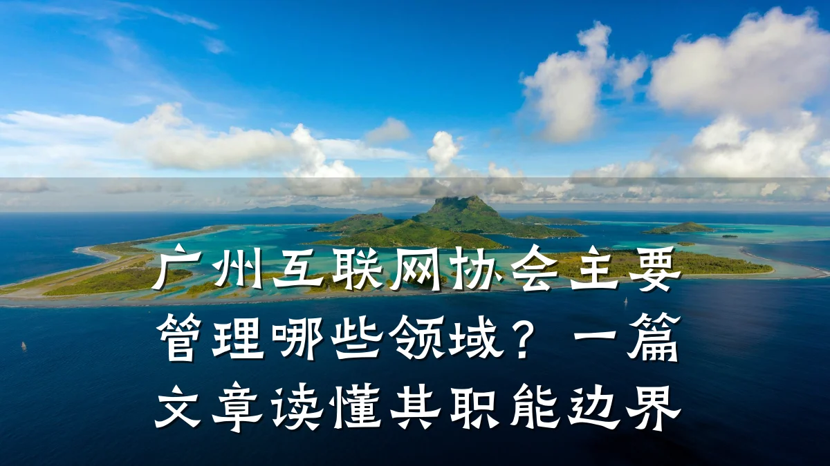 广州互联网协会主要管理哪些领域?一篇文章读懂其职能边界