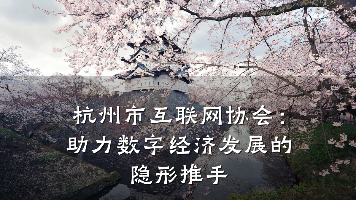 杭州市互联网协会:助力数字经济发展的隐形推手