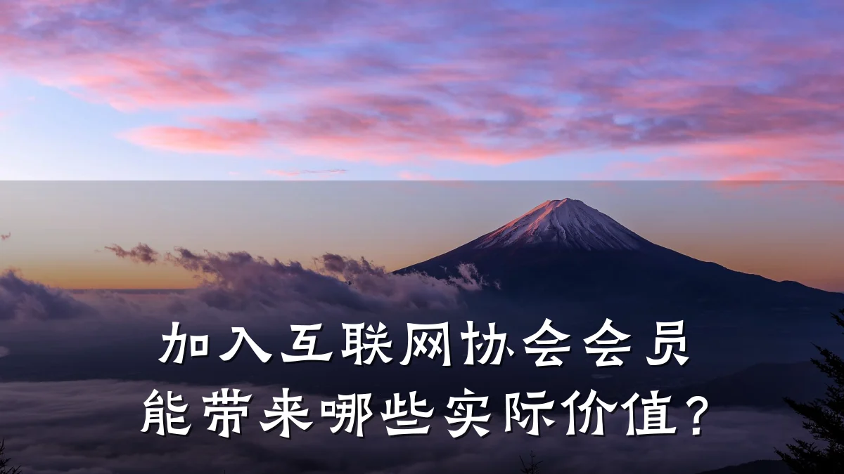 加入互联网协会会员能带来哪些实际价值?