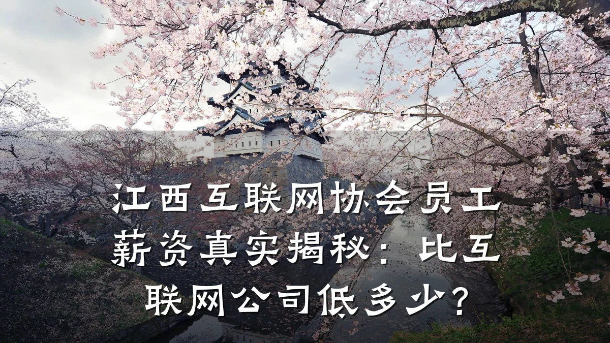 江西互联网协会员工薪资真实揭秘:比互联网公司低多少?