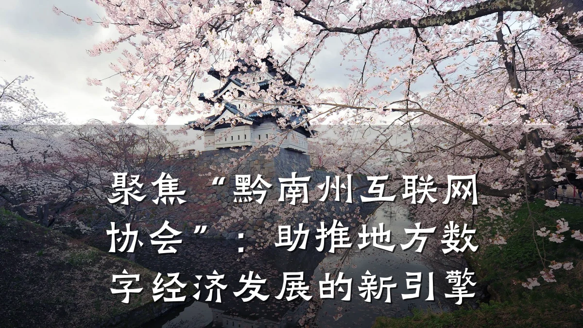 聚焦“黔南州互联网协会”:助推地方数字经济发展的新引擎