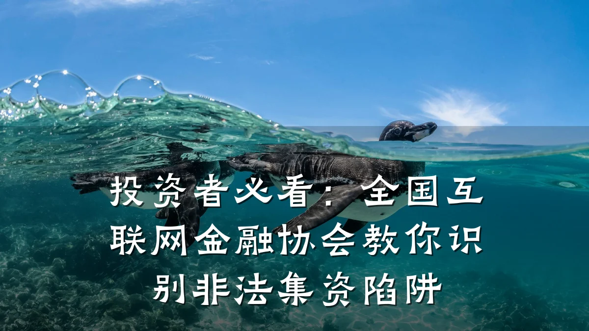 投资者必看:全国互联网金融协会教你识别非法集资陷阱