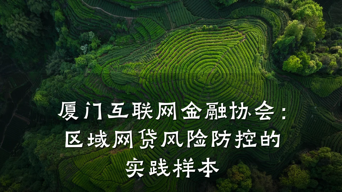 厦门互联网金融协会:区域网贷风险防控的实践样本