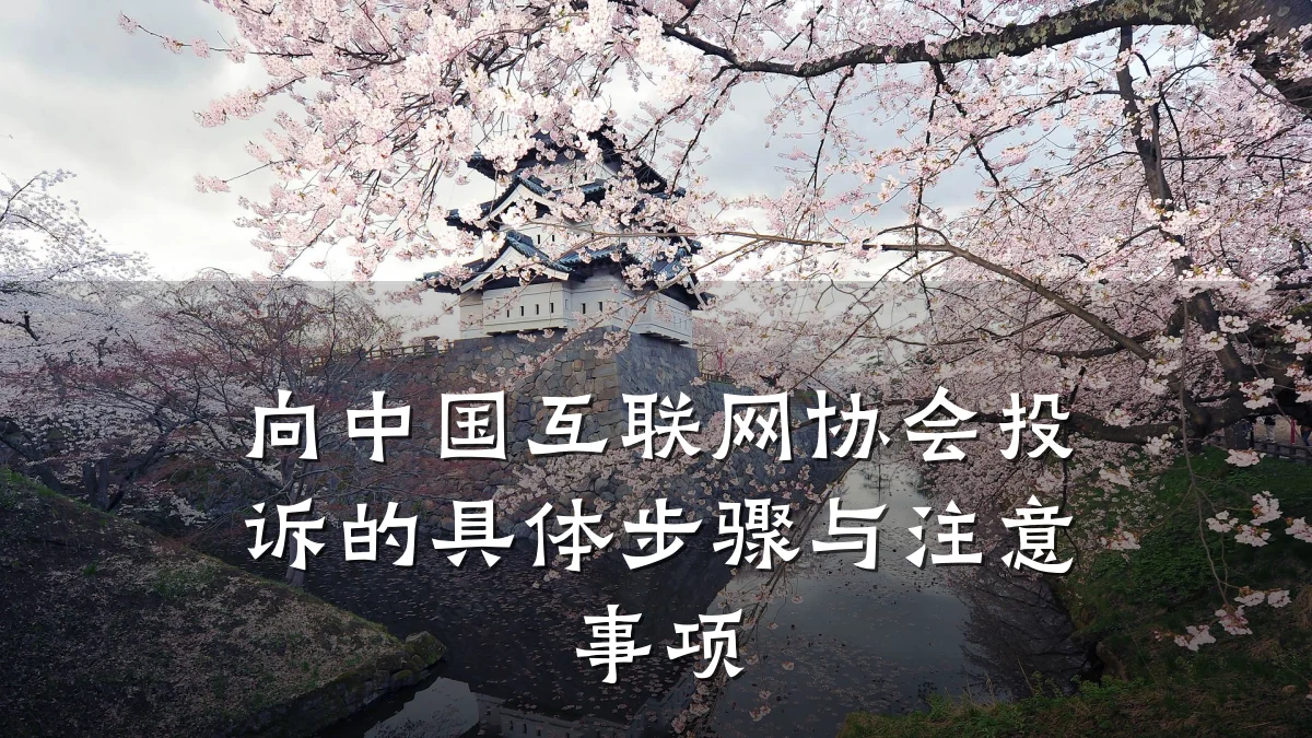 向中国互联网协会投诉的具体步骤与注意事项