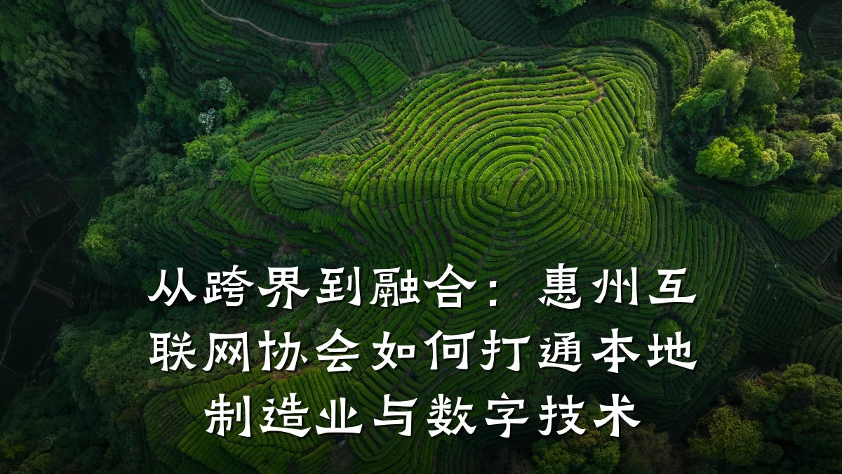 从跨界到融合:惠州互联网协会如何打通本地制造业与数字技术