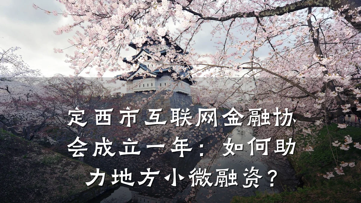 定西市互联网金融协会成立一年:如何助力地方小微融资?
