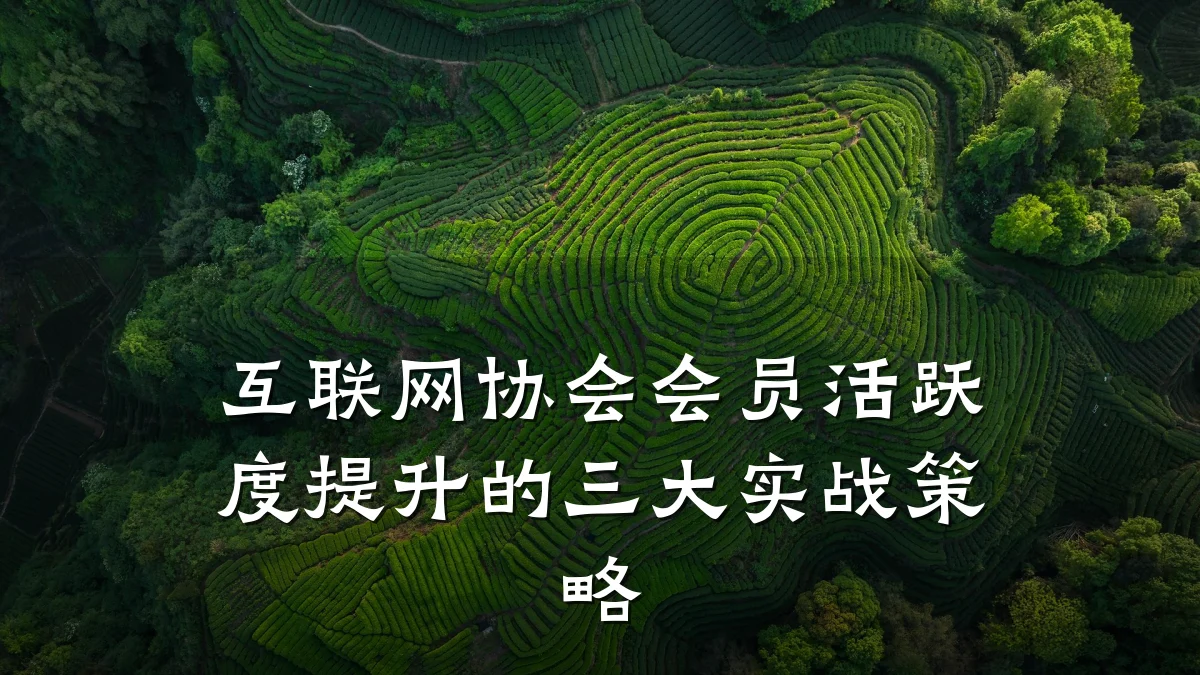 互联网协会会员活跃度提升的三大实战策略