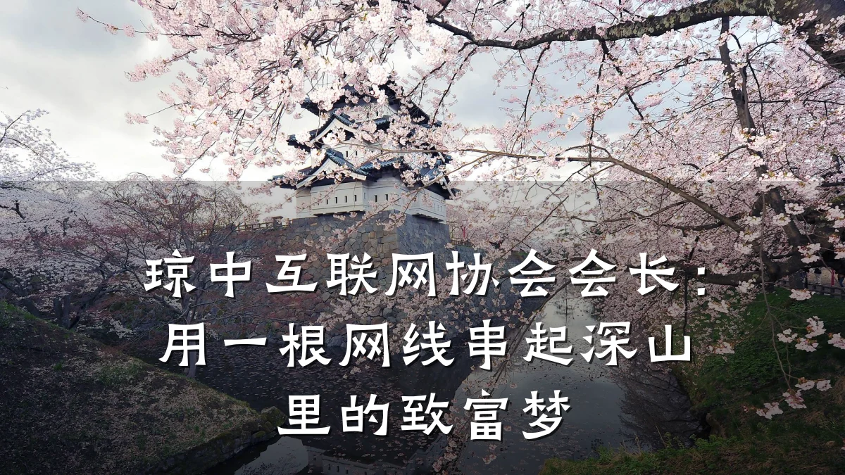 琼中互联网协会会长:用一根网线串起深山里的致富梦