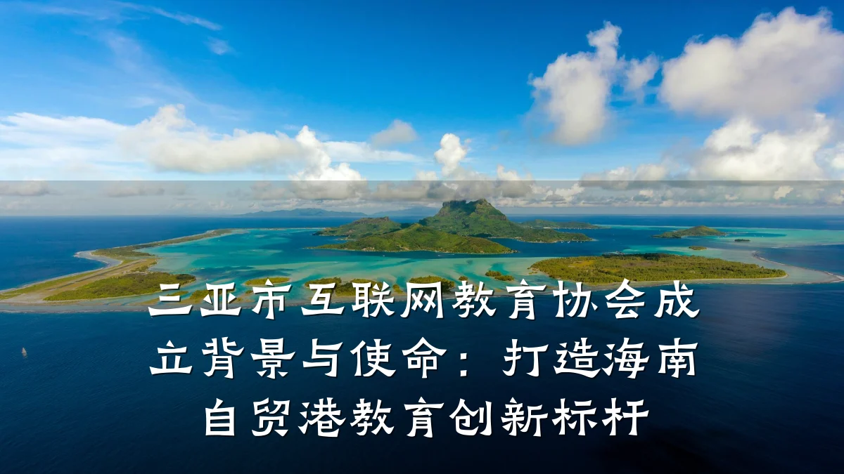 三亚市互联网教育协会成立背景与使命:打造海南自贸港教育创新标杆