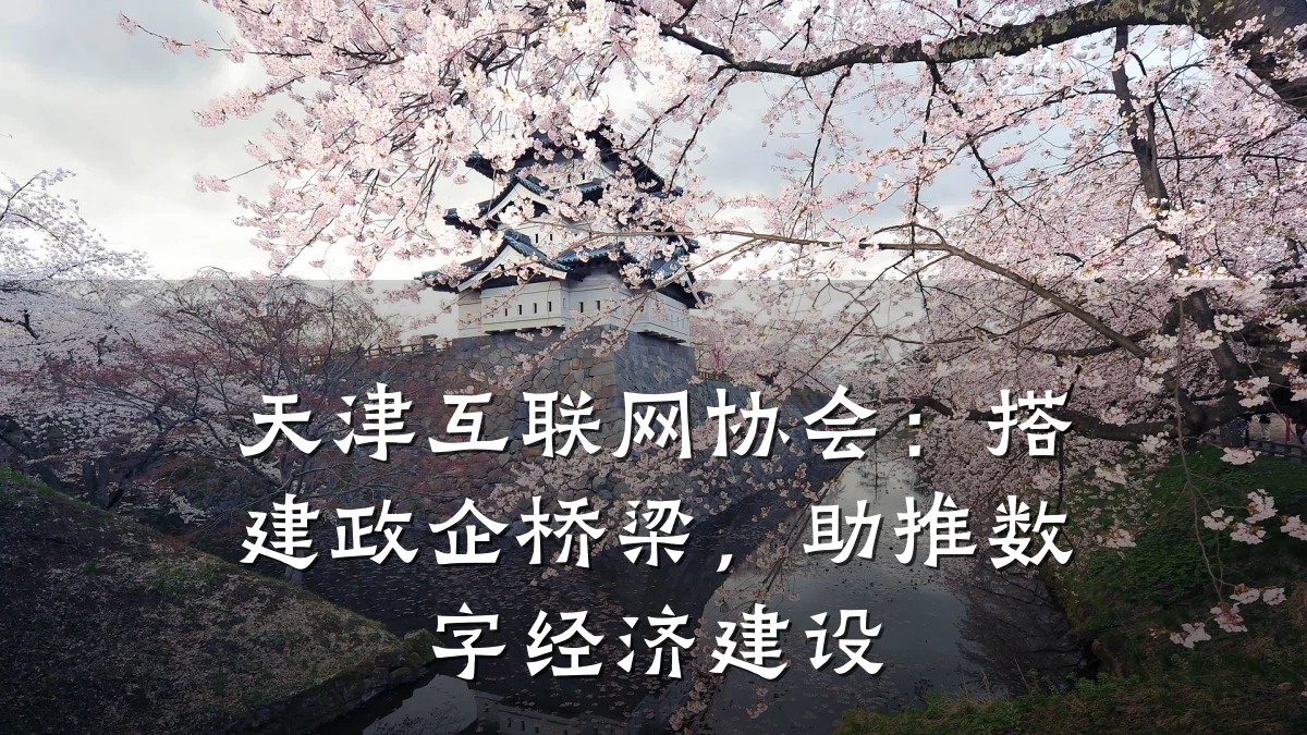 天津互联网协会:搭建政企桥梁,助推数字经济建设