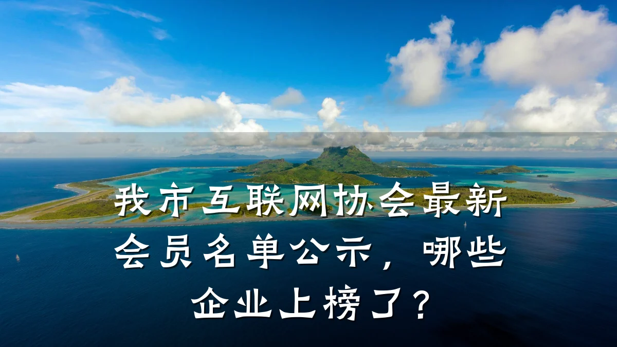 我市互联网协会最新会员名单公示,哪些企业上榜了?
