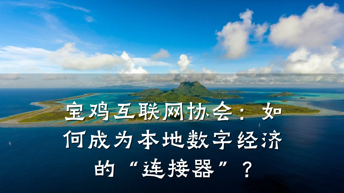 宝鸡互联网协会:如何成为本地数字经济的“连接器”?