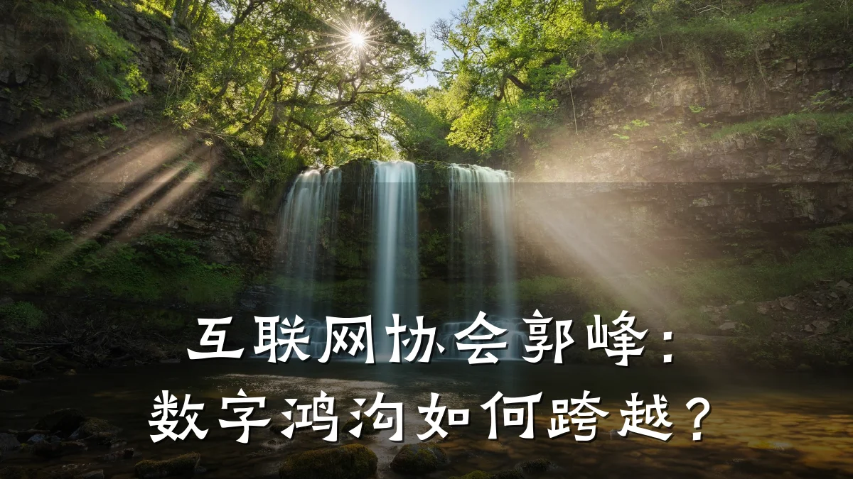 互联网协会郭峰:数字鸿沟如何跨越?