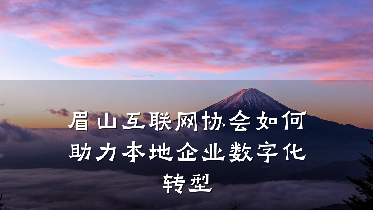 眉山互联网协会如何助力本地企业数字化转型