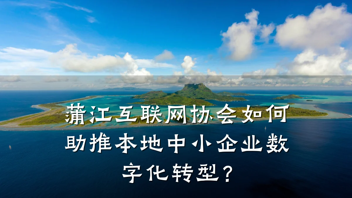 蒲江互联网协会如何助推本地中小企业数字化转型?
