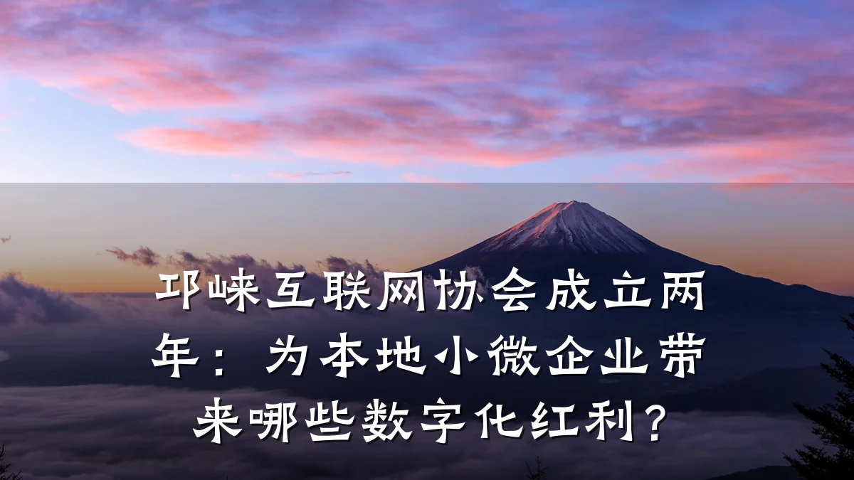 邛崃互联网协会成立两年:为本地小微企业带来哪些数字化红利?