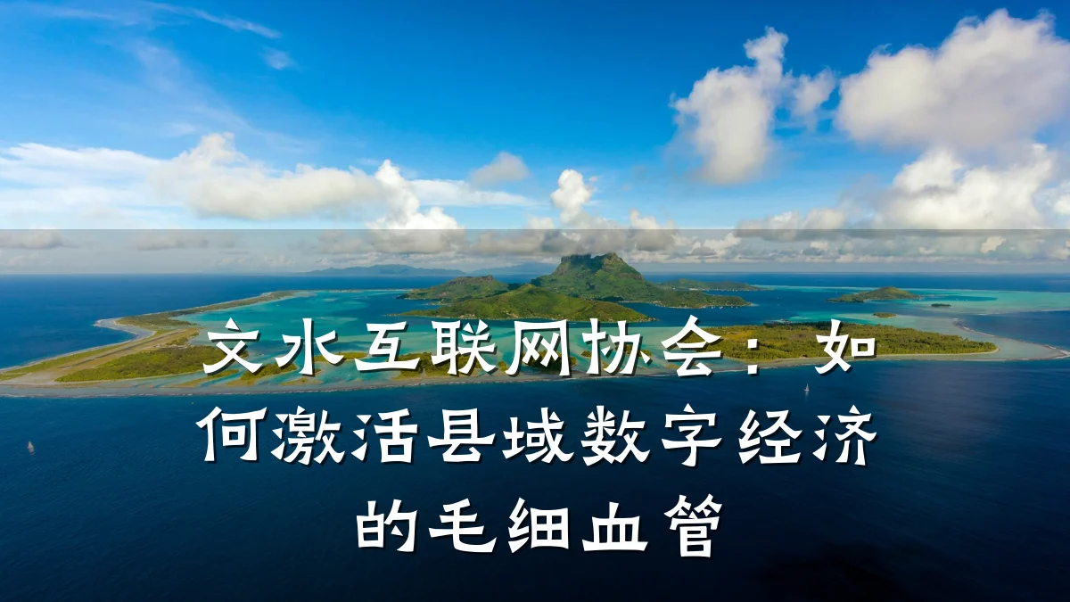 文水互联网协会:如何激活县域数字经济的毛细血管