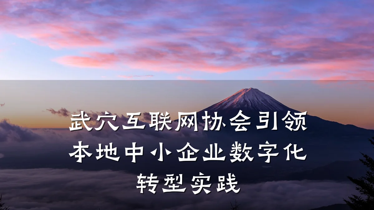 武穴互联网协会引领本地中小企业数字化转型实践