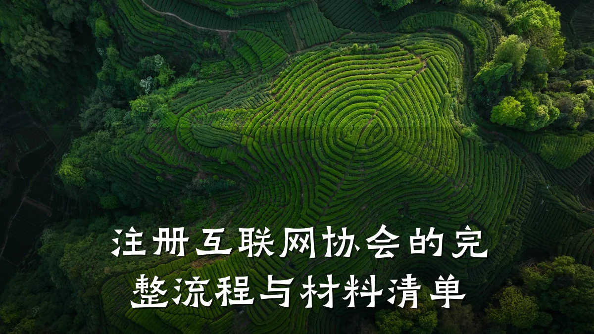 注册互联网协会的完整流程与材料清单
