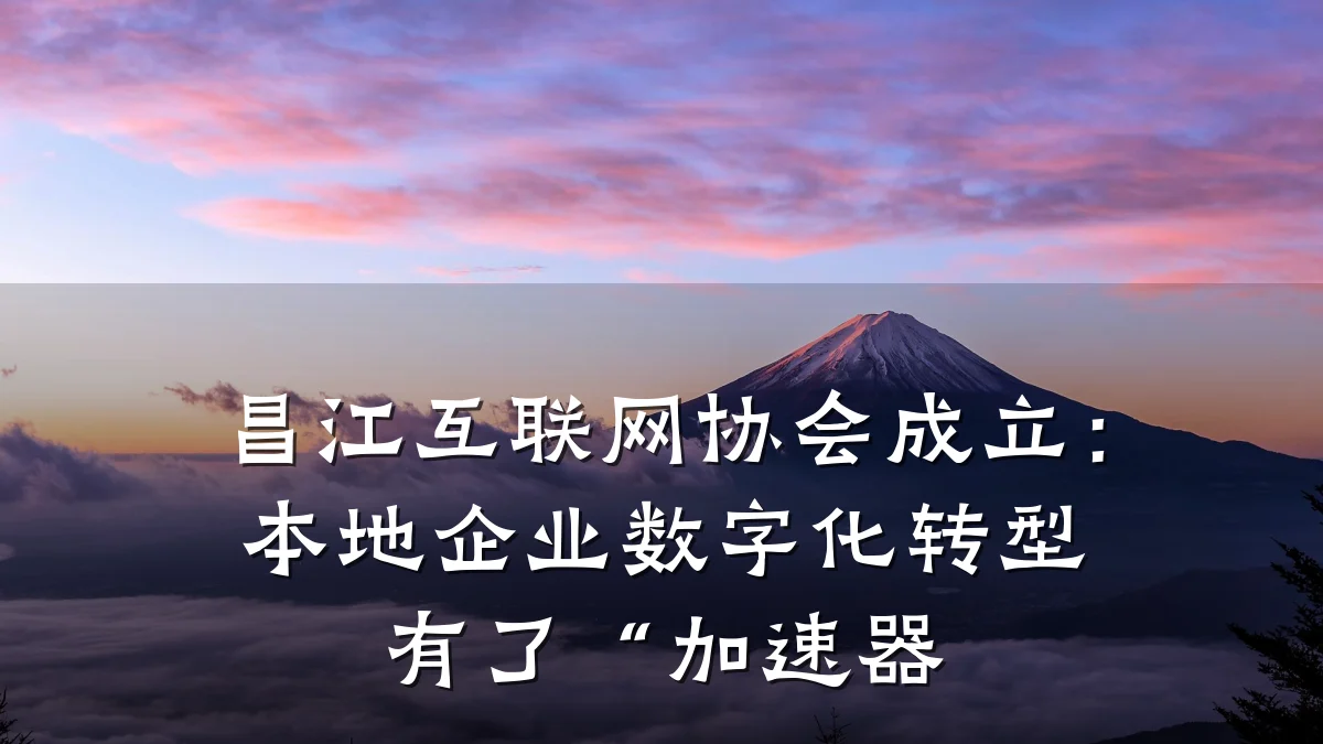 昌江互联网协会成立:本地企业数字化转型有了“加速器