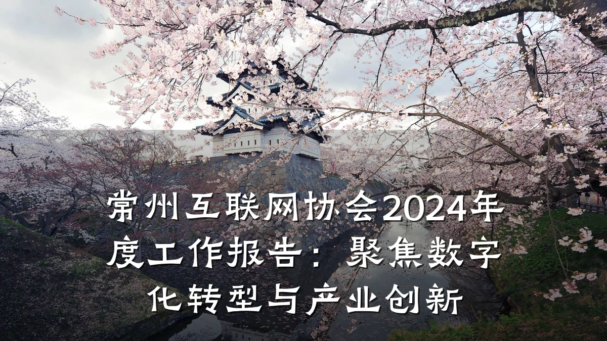 常州互联网协会2024年度工作报告:聚焦数字化转型与产业创新
