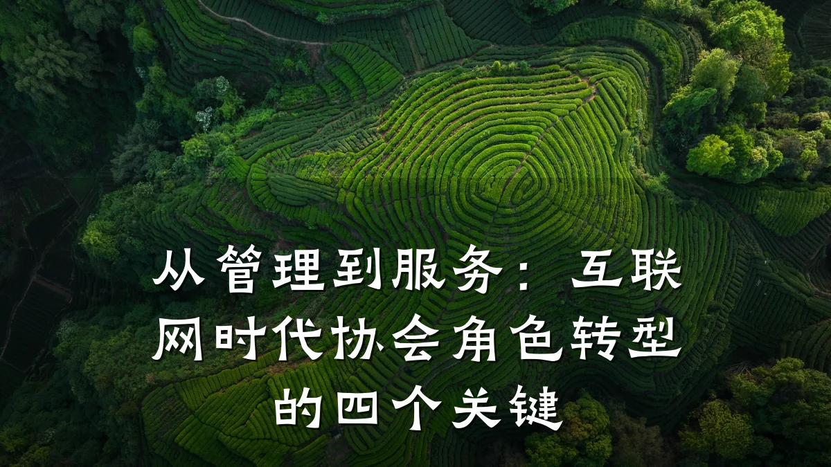 从管理到服务:互联网时代协会角色转型的四个关键