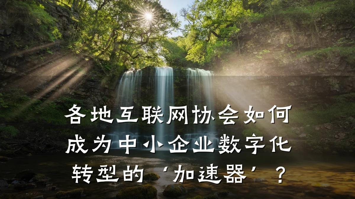 各地互联网协会如何成为中小企业数字化转型的‘加速器’?