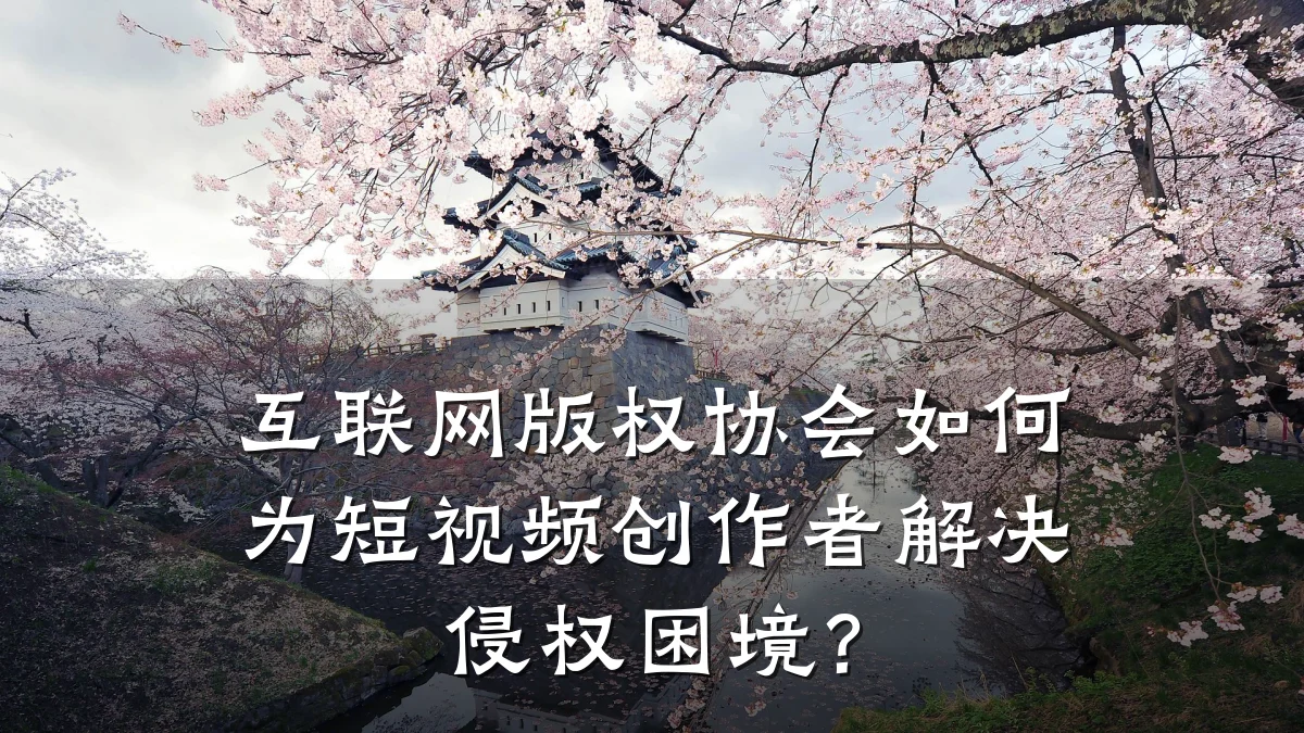 互联网版权协会如何为短视频创作者解决侵权困境?