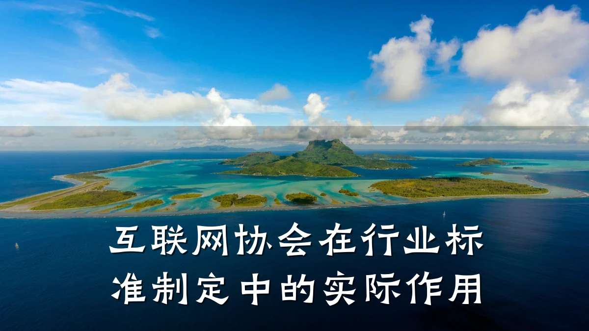 互联网协会在行业标准制定中的实际作用