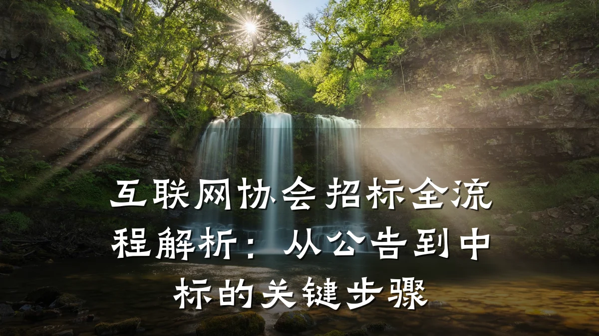 互联网协会招标全流程解析：从公告到中标的关键步骤