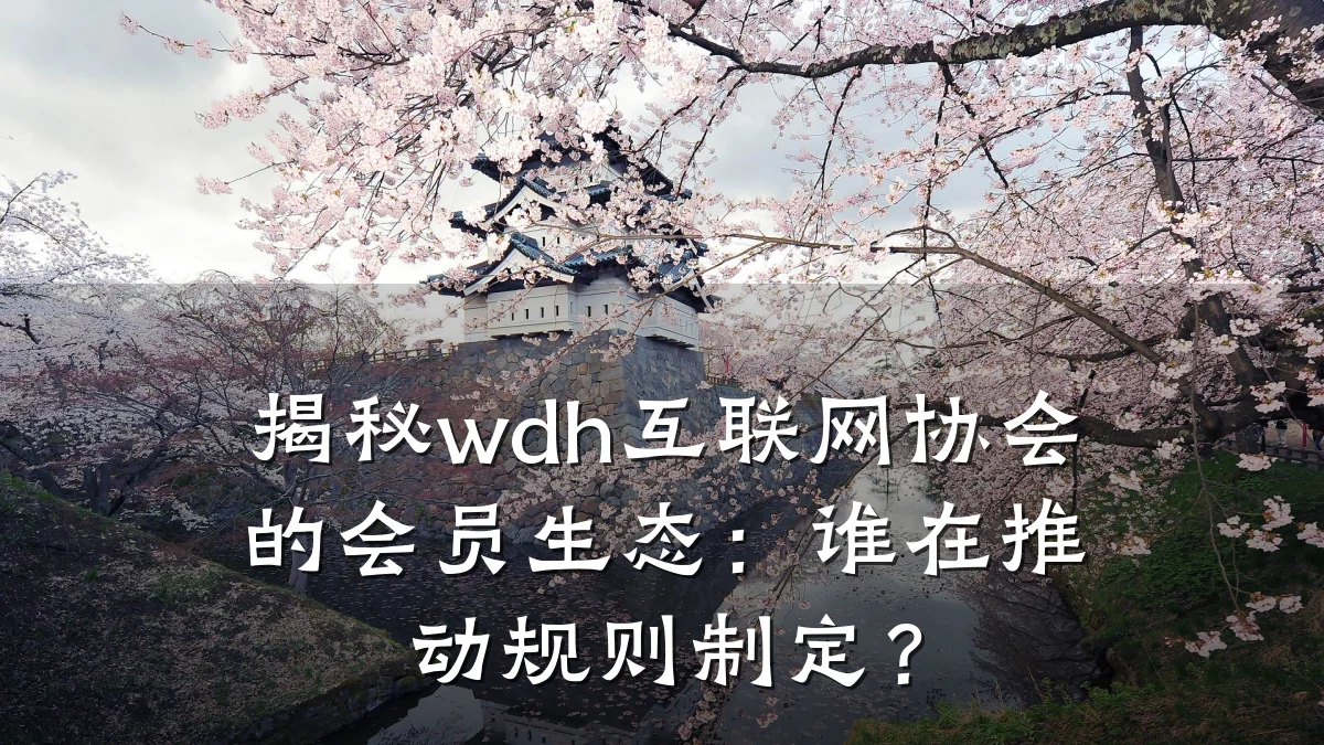 揭秘wdh互联网协会的会员生态：谁在推动规则制定？