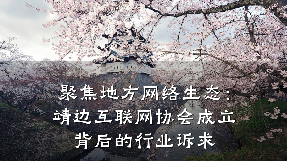 聚焦地方网络生态:靖边互联网协会成立背后的行业诉求