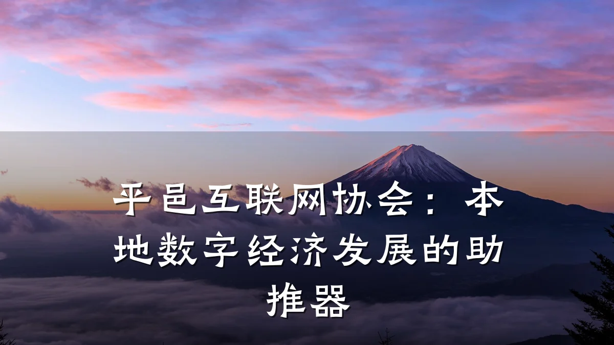 平邑互联网协会:本地数字经济发展的助推器
