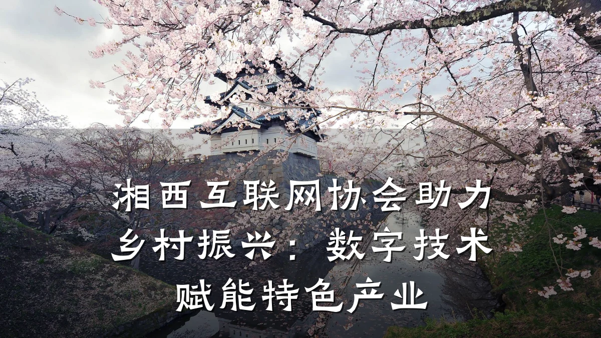 湘西互联网协会助力乡村振兴:数字技术赋能特色产业