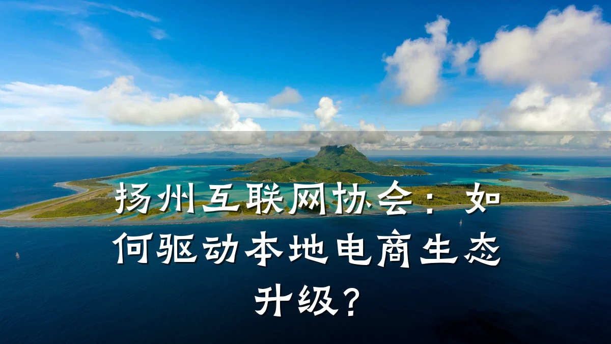 扬州互联网协会:如何驱动本地电商生态升级?