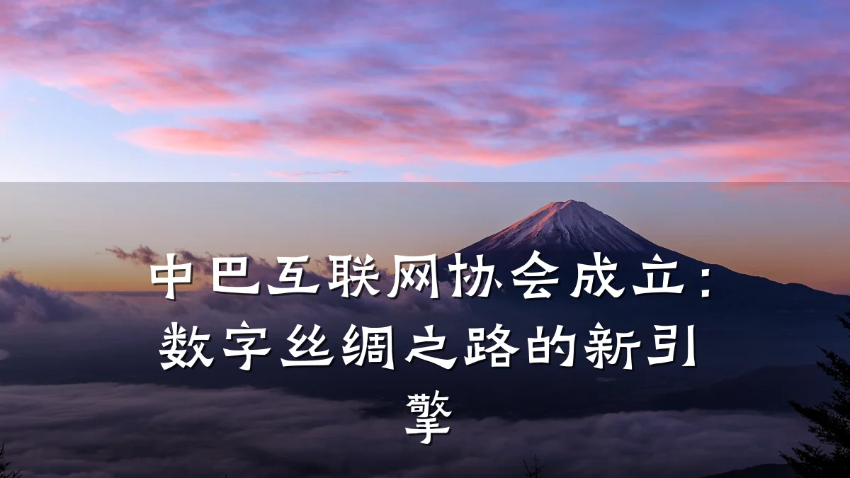中巴互联网协会成立:数字丝绸之路的新引擎
