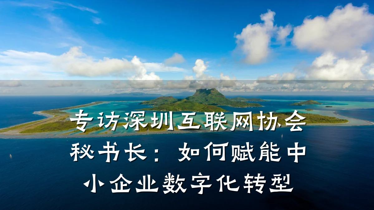 专访深圳互联网协会秘书长:如何赋能中小企业数字化转型
