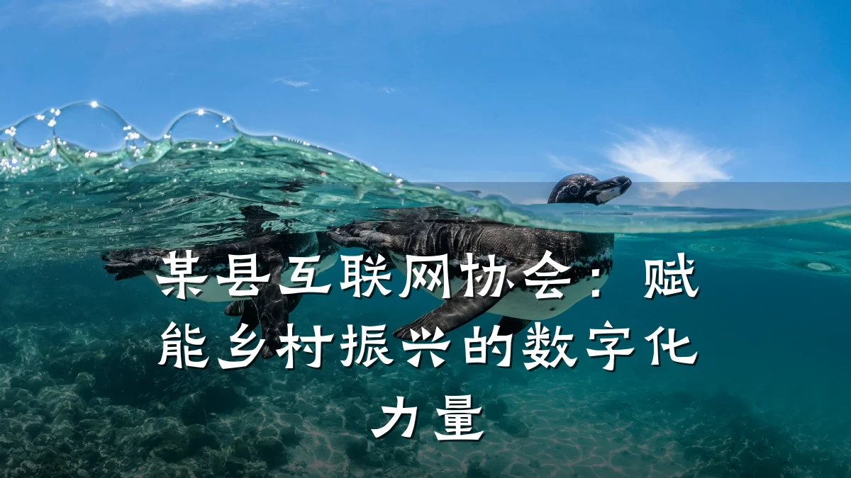 某县互联网协会:赋能乡村振兴的数字化力量