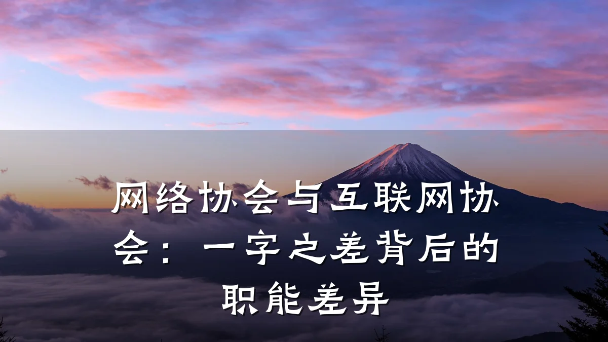 网络协会与互联网协会:一字之差背后的职能差异