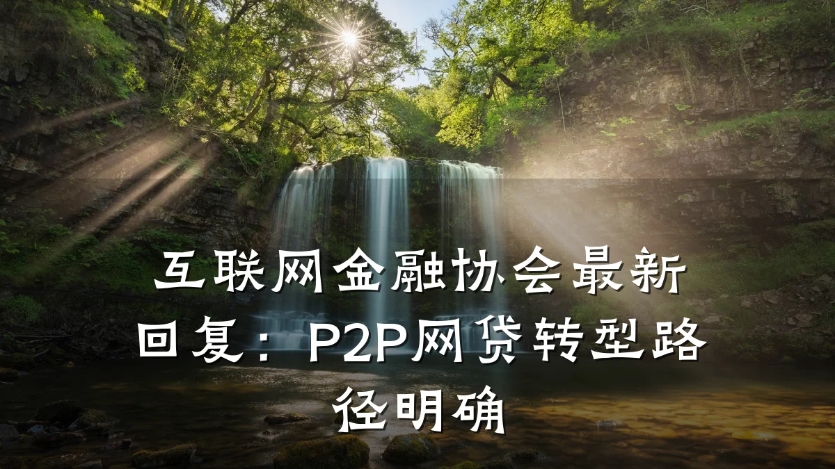 互联网金融协会最新回复：P2P网贷转型路径明确