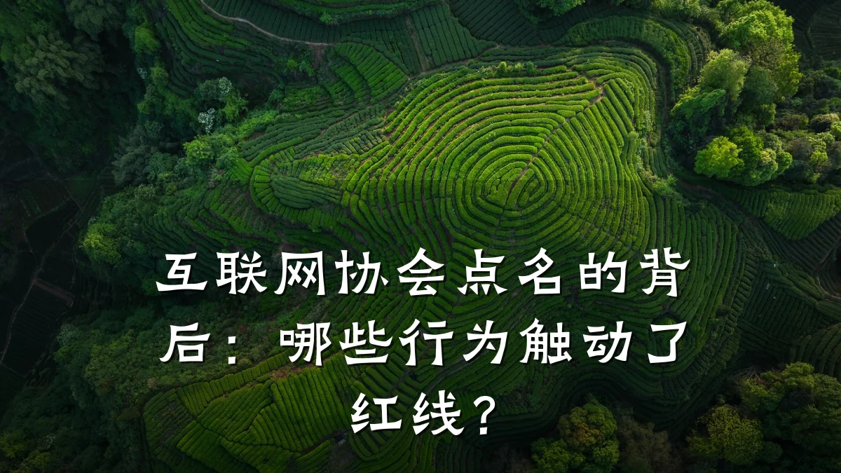 互联网协会点名的背后：哪些行为触动了红线？