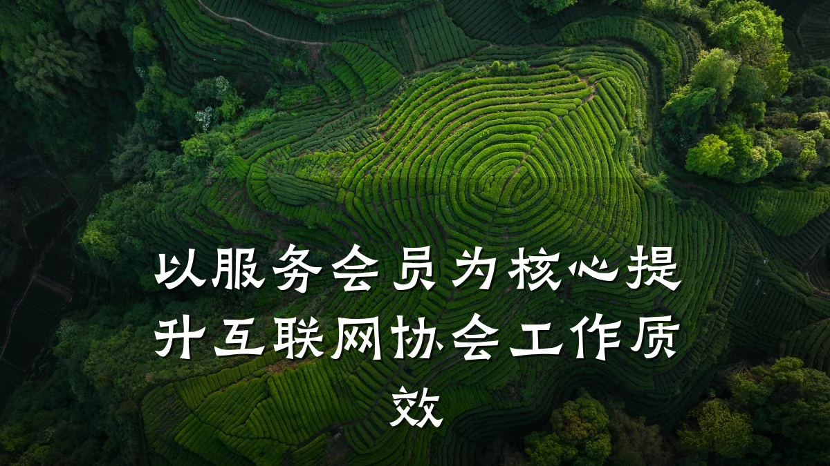 以服务会员为核心提升互联网协会工作质效
