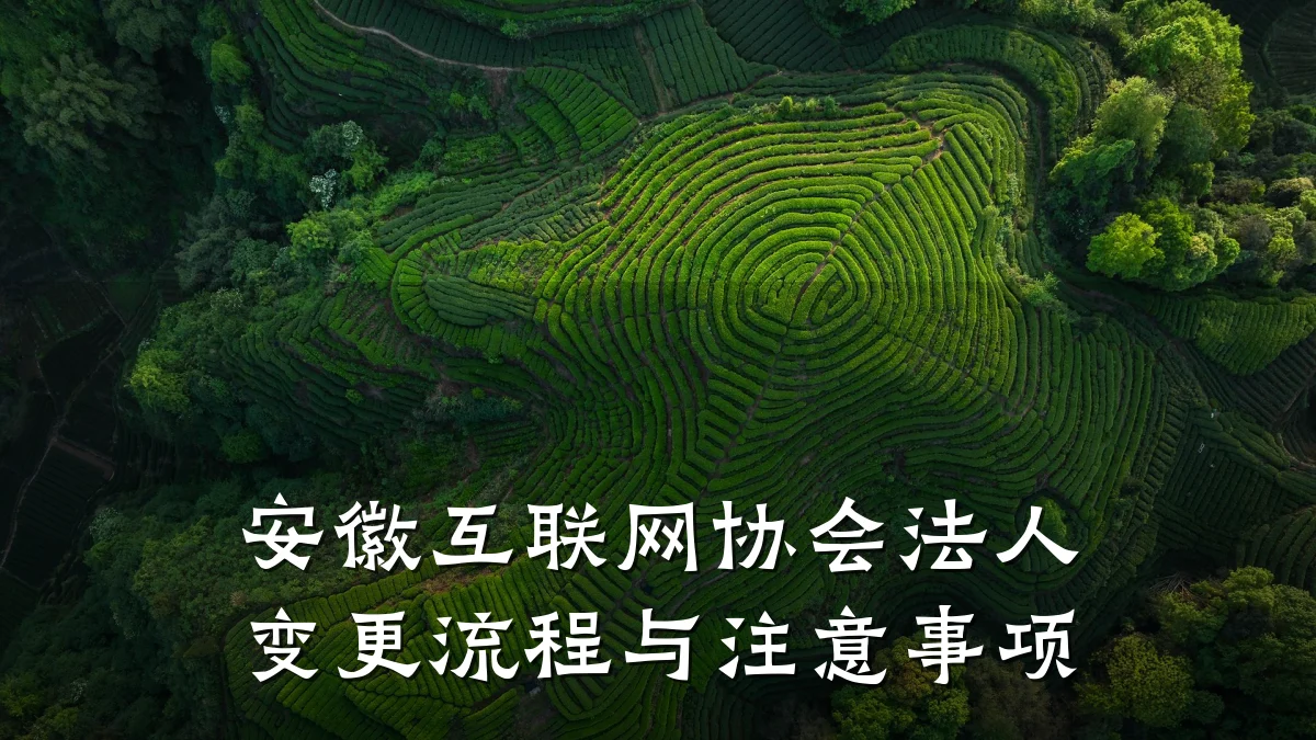 安徽互联网协会法人变更流程与注意事项