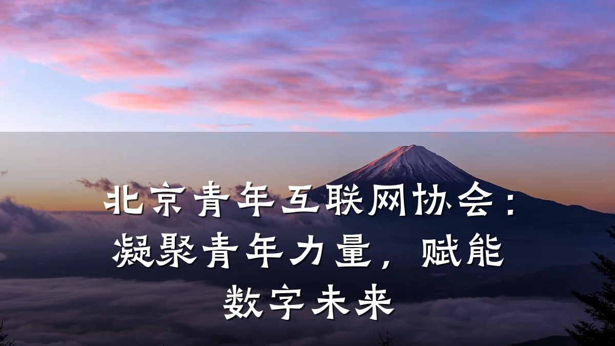 北京青年互联网协会:凝聚青年力量,赋能数字未来