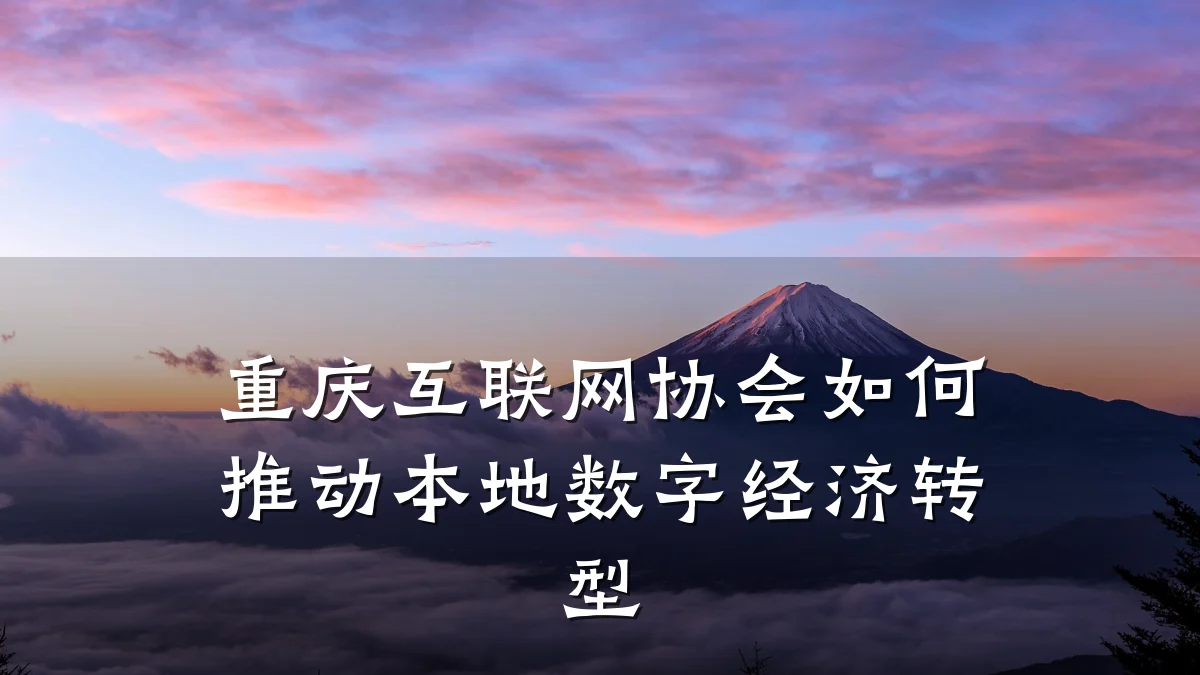 重庆互联网协会如何推动本地数字经济转型