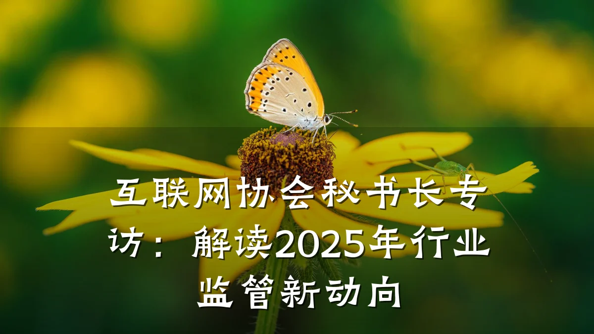 互联网协会秘书长专访:解读2025年行业监管新动向