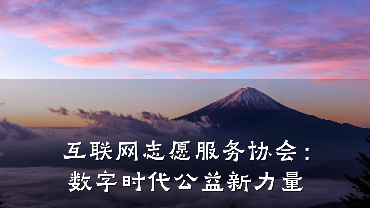 互联网志愿服务协会：数字时代公益新力量